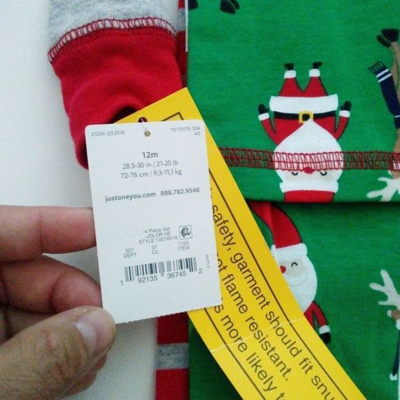 NWT Carter's Toddler Boys' 4pc Santa Pajama Set - Picture 4 of 4